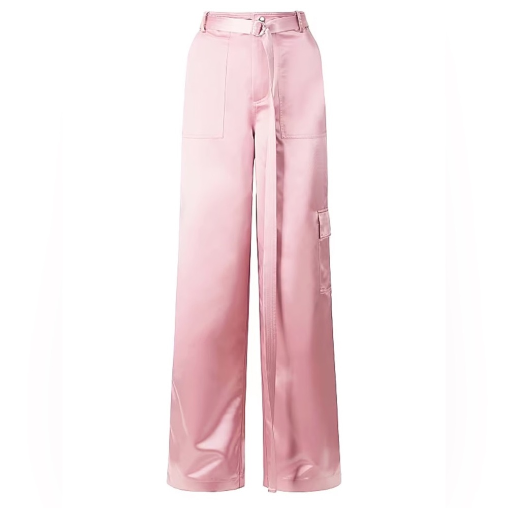STAUD Pink Wide-Leg Pants (Never been worn)